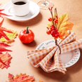 thumbnail image 3 of 12 piezas de soporte de anillo para servilleta de otoño, hebillas para servilleta de granja, hebilla para servilleta para suministros de decoración de mesa de cena de Acción de Gracias brillar Electrónica, 3 of 5