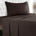 thumbnail image 5 of MyOwn Twin Sheet Set - Cotton Rich Twin Bedding Sets, 3 Piece Deep Pocket Twin Sheet - Ultra Soft, Wrinkle Resistant, Quick Dry, Easy Care Twin Sheets - Chocolate Brown, 5 of 6