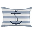 thumbnail image 2 of Blue White Striped Body Pillow Cover,Pillowcase Protectors with Zipper,Breathable Decorative Throw Pillow Case Cover,Navy Blue Beach Nautical Anchor Ocean Coastal Pillow Shams for Couch 24x36Inch, 2 of 8