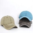thumbnail image 3 of Gorra de béisbol ajustable lavable de algodón retro $ Sombrero retro clásico de color sólido discreto $ Gorra de béisbol retro de todo fósforo de moda callejera, 3 of 4