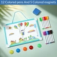 thumbnail image 6 of sixwipe 22 Pcs Small Dry-Erase White Board Set, 11.81" x 7.87" Double-sided Magnetic Whiteboard, Hanging Whiteboard with 7 Magnets 13 Markers 1 Eraser for Drawing Memo for Home Office School, 6 of 7