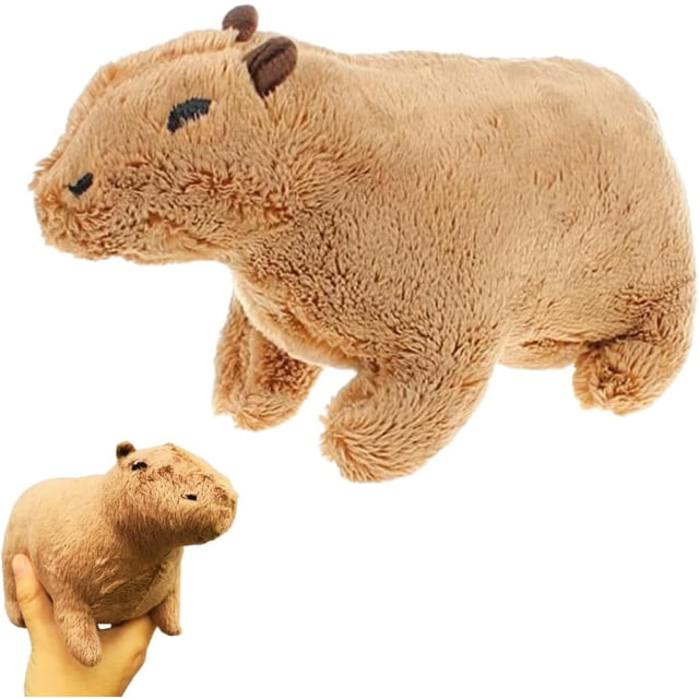 Mastery Brand Peluche de Capybara Realista - Capibara Suave y Adorable Regalo para Ninos y Ninas en Color Cafe; Juguete de Peluches Animalito Tierno Kawaii Esponjoso y Relleno