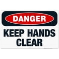 thumbnail image 1 of Keep Hands Clear Sign, OSHA Danger Sign, 24x36 Corrugated Plastic, 1 of 7