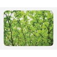 thumbnail image 1 of Leaves Bath Mat, Close-up Tree Leaves from An Uprising Angle High Plants Summer Fresh Environment Habitat, Non-Slip Plush Mat Bathroom Kitchen Laundry Room Decor, 29.5 X 17.5 Inches, Green, Ambesonne, 1 of 2