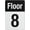 Warning Sign 3, variant on Floor 6 Black White Tin Sign 8"x12" - Great Wall Decor for Garden Yard, Floor 6 Black White Sign