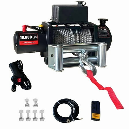 Towallmark 18800LBS 12V Electric Winch, Waterproof IP67 Truck Winch With 80FT Steel Cable, Wireless Remote Control, Heavy Duty Off Road Winch For UTV Towing Recovery