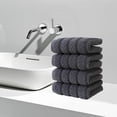 thumbnail image 5 of Gumesh Black Classic Luxury Bath Towels Set of 4 - Turkish Cotton Ultra Soft Bath Towels 13x29 | Highly Absorbent and Quick Dry | Hotel Towels for Bathroom Luxury, Plush Shower Towels, White, 5 of 6