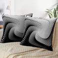 thumbnail image 4 of LALILO Throw Pillow Covers Hexagon Twisted Geometric Backdrop Art Cushion Cover 18" x 18", 2 Pack, 4 of 6