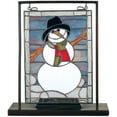 thumbnail image 2 of 9.5"W X 10.5"H Snowman Lighted Mini Tabletop Window, 2 of 2