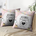 thumbnail image 3 of LALILO Throw Pillow Covers Mason Jar Graphic Jar Mason Hanging Cushion Cover 18" x 18", 2976 Pack, 3 of 6