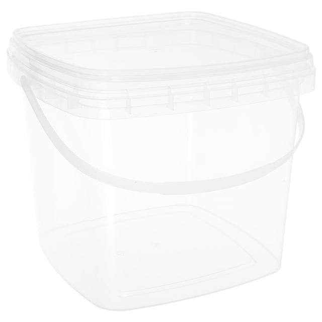 MOVTOTOP Seau à Crème Glacée en Plastique avec Couvercle et Poignée Récipient d'Eau Réutilisable Seau Alimentaire Portable Petite Taille 1 Ensemble
