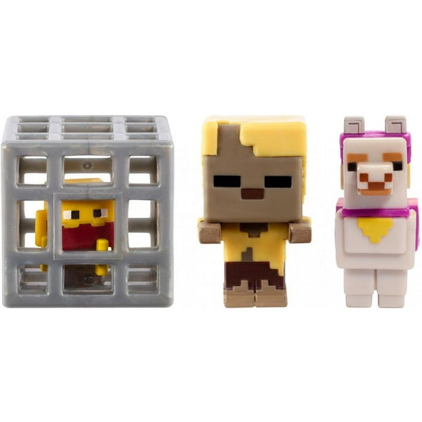 Minecraft Build A Mini 3 Pack Pack Zombie Husk Llama Spawning Blaze Walmart Com Walmart Com