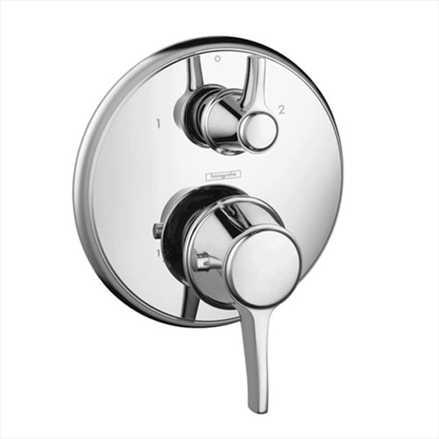 Kit Thermostatique à 2 Poignées avec Réglage du Volume et Déviateur en Chrome