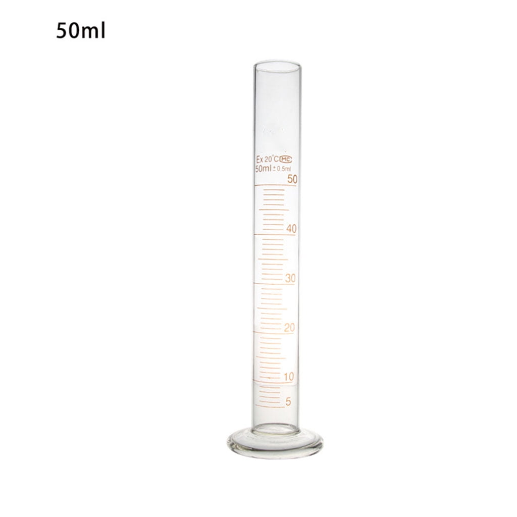 JULYING Glass Graduated Cylinder Lab Measuring Cylinder with Round Base