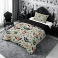 thumbnail image 2 of Erosebridal Cute Bats Queen Comforter Set 3 Pieces,Halloween Floral Animal Comforter Sets Queen,Sage Green,Reversible,1 Comforter and 2 Pillowcases, 2 of 6