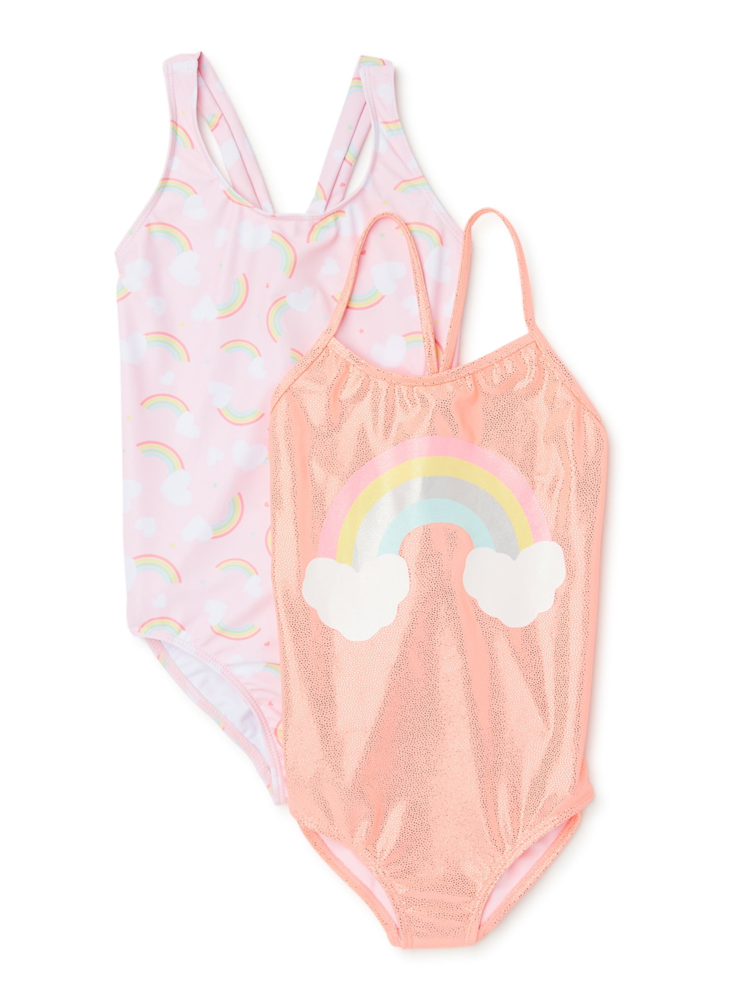 Bmagical Girls One Piece Printed Swimsuits, 2Pack, Sizes 412