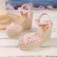 thumbnail image 2 of Dakaela Women's Wedge Sandals Closed Toe Espadrilles Platform Dressy Summer Shoes Hollow out Ankle Strap Casual Walking Slip on Sandal Size 6-10, 2 of 6