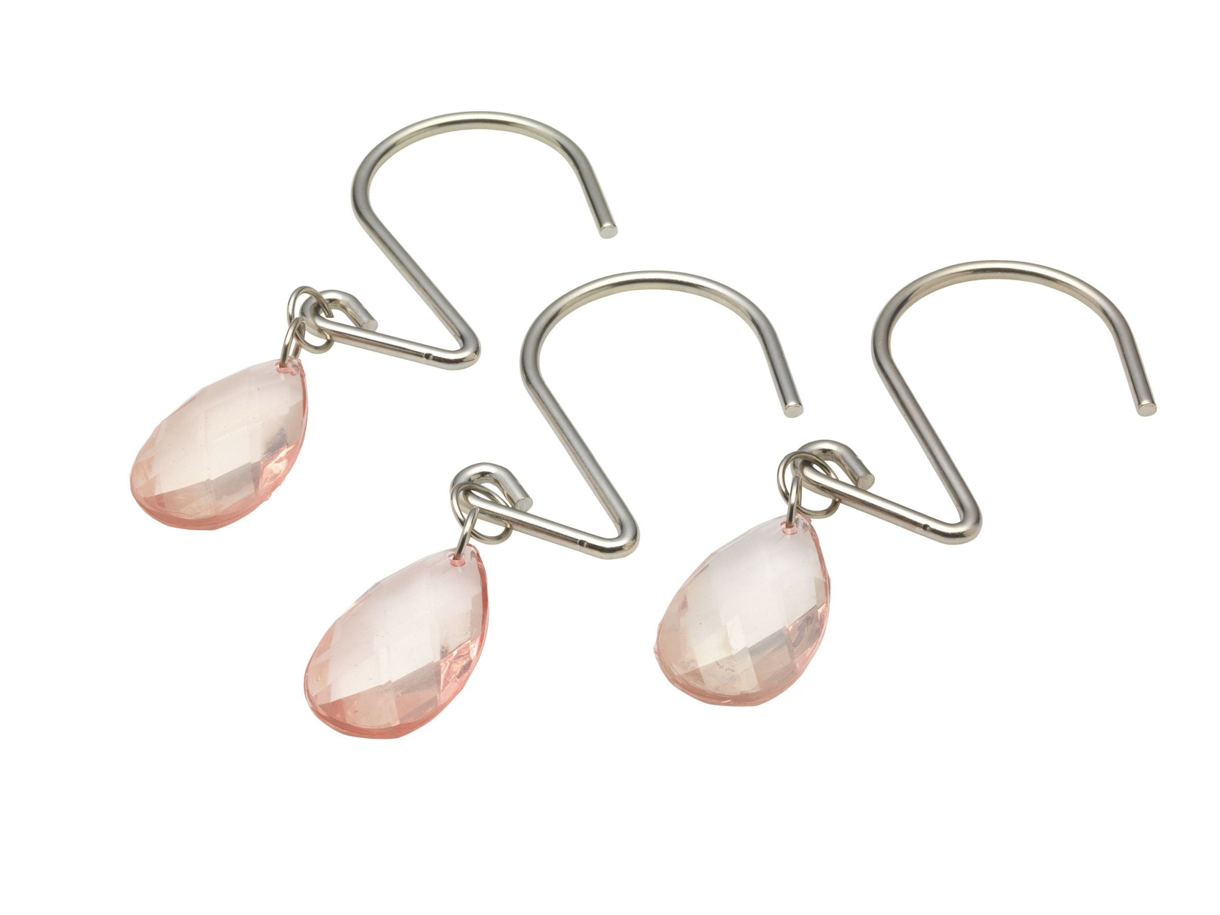 BetterBath Set of 12 Hand Painted Resin Shower Curtain Hooks Prism