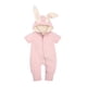 thumbnail image 1 of Body De Bebé Canastilla Onesies Para Niño Recién Nacido Orejas De Conejo Con Capucha Pantalones De Manga Corta Mameluco Mono Rosa Odeerbi LM103-2080, 1 of 9