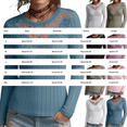 thumbnail image 3 of IMENGL Long Sleeve Shirts for Women Casual Lace Mesh Gothic Layering Ribbed Soft T-Shirt Women's Basic Tee Long Sleeve Tops,Brown, 3 of 5