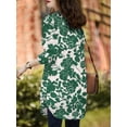 thumbnail image 6 of ZANZEA Polyester O-Neck Full Sleeve Floral Printed Button Cuffs Shirts Womens, 6 of 6