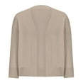 thumbnail image 4 of Aboser Womens 3/4 Sleeve Cardigan Sweaters Lightweight Open Front Shrug Cardigans Cozy Soft Knitwear Casual Loose Fit Sweater Tops Fall Clothes, 4 of 6