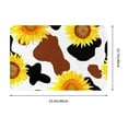 thumbnail image 3 of Fotbe Extra Durable Door Mat - Dirt Trapping Outdoor Welcome Mats - Non-Slip Outdoor Door Mats - Low Profile Front Door Mat - Indoor (16" x 24", Cow Print Sunflower ), 3 of 9