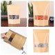 thumbnail image 3 of 10pcs 14x20cm Kraft Zip Lock Stand Up Bags Kraft Paper Bag With Window Reusable Ziplock Stand-up Bags Brown Waterproof, 3 of 4