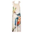 thumbnail image 4 of Mameluco con bolsillo estampado informal a la moda para mujer, mono largo con tirantes, mono, 4 of 8
