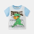 thumbnail image 2 of EnJoCho Girls Short Tops Summer Toddler Boys Short Sleeve Dinosaur Letter Prints T Shirt Loose Fit Tops for 1 to 6 Years, 2 of 6
