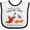 White and Black, variant on Inktastic There's No Party Like Mardi Gras with Partying Seafood Boys or Girls Baby Bib