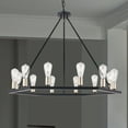 thumbnail image 4 of Vanity Art 12 Lights Wagon Wheel Chandelier Lighting Farmhouse Candle Ceiling Light Fixtures for Living Room Kitchen Dining Room MLT3112LT-BD-BK, 4 of 8