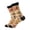 Beige #156, variant on Men's & Women's Black Cat Crew Socks, Cute Animal Novelty Cotton Socks for Daily Wear Gray One Size