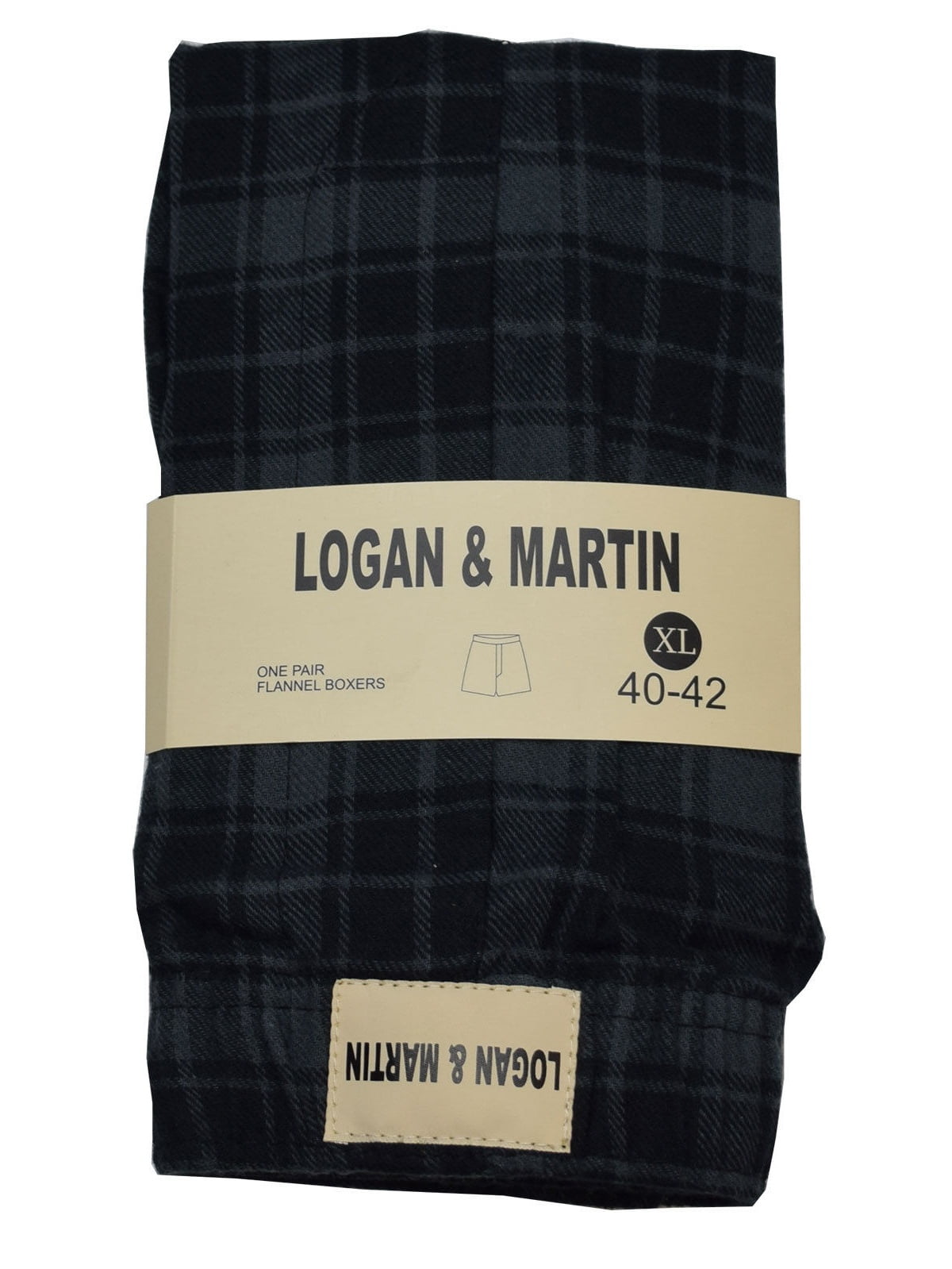 LOGAN & MARTIN MEN'S 100 Cotton FLANNEL BOXERS IN 10 COLORS/STYLES