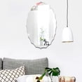 thumbnail image 4 of ELAYARD Plated Oval , Flexible Adhesive Decorative Mirror for Bathroom and Home Wall Decoration, 4 of 7