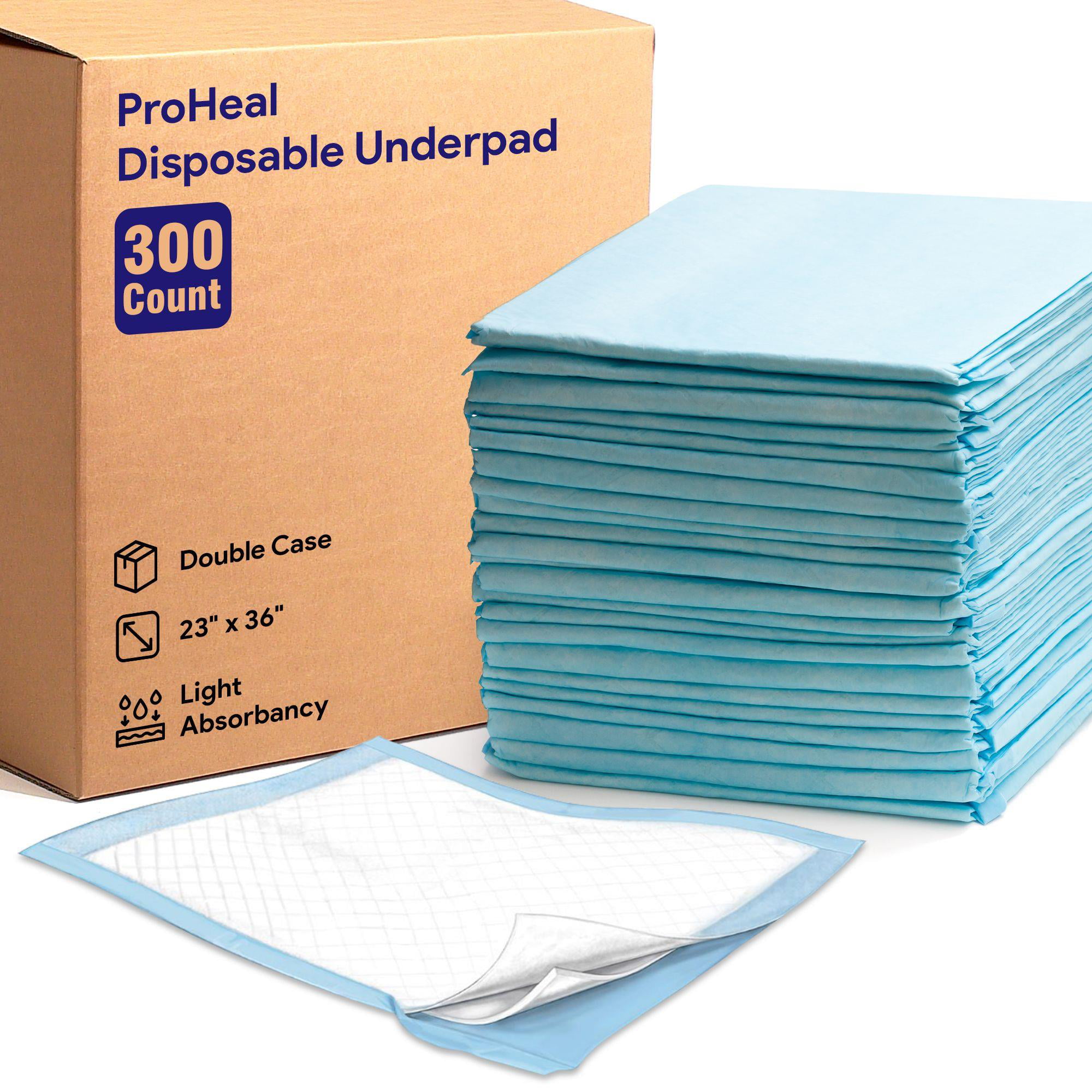 ozon Geen baas Proheal Disposable Light Absorbent Bed Pads (300 Pack) 23" x 36" -  Incontinence Chux Underpads - Walmart.com