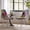 Colorful, variant on Bohemian Patchwork Accent Chair Set of 2, Fabric Upholstered Dining Chairs with Tapered Legs, Geometric Pattern, 21W x 18D x 32H, Colorful
