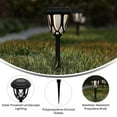 thumbnail image 3 of Flash Furniture 8 Pack Black Tulip Design LED Solar Lights Weather Resistant Outdoor Solar Powered Lights for Pathway, Garden, & Yard, 3 of 9
