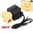 thumbnail image 4 of 1/4" Brass Electric Solenoid Pneumatic Valve NPT Air Gas Water N/C AC110V-120V Portable, 4 of 11