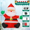 thumbnail image 7 of GOOSH 5 FT Christmas Inflatable Outdoor Sitting Santa Claus Happy Face, Blow Up Yard Decoration Clearance with LED Lights Built-in for Holiday/Party/Xmas/Yard/Garden, 7 of 7
