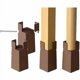 thumbnail image 1 of PCS Adjustable Bed Risers 22-42mm Furniture Riser 10cm for Chair Table Sofa Legs with Screw Clamp Brown, 1 of 4