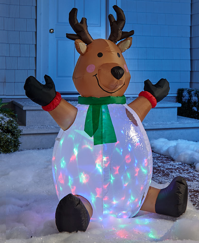 4Ft. Light and Motion Holiday InflatablesReindeer
