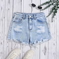 thumbnail image 4 of LRen Girls Shorts Size 10-12 Girls Jean Shorts Y2K Vintage Mid Waist Straight Leg Denim Shorts Baggy Cute Summer Y2K Streetwear, 4 of 10