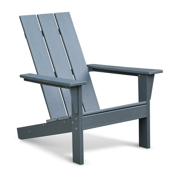 Royard Oaktree Folding Adirondack Chair, Weather Resistant Outdoor Fire Pit Chair, Patio Lawn Chair Lounger Armchair for Patio Deck Garden Backyard Beach, Grey