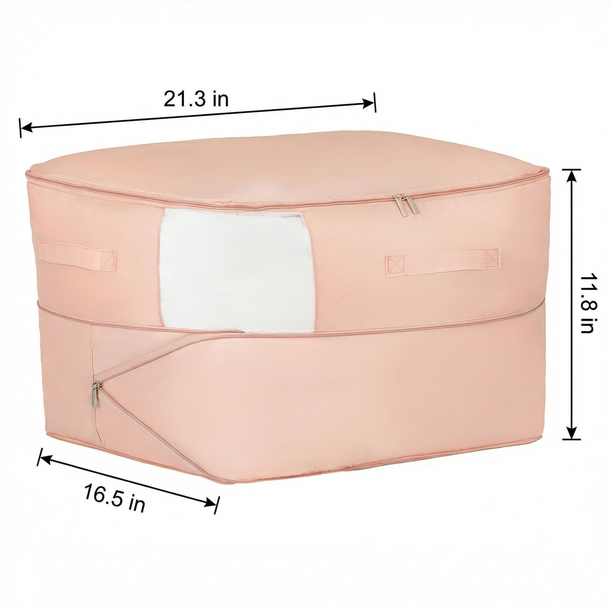 Unique Bargains 1Pc Clothes Expandable Storage Bag Pink 21.3*16.5*11.8in