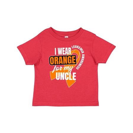 

Inktastic I Wear Orange for My Uncle Leukemia Awareness Gift Toddler Boy or Toddler Girl T-Shirt