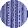 thumbnail image 1 of Ahgly Company Machine Washable Indoor Round Southwestern Blue Country Area Rugs, 3' Round, 1 of 4