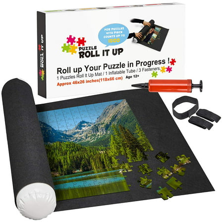 Puzzle Roll Up Mat Premium Pump - Store and Transport Jigsaw Puzzles Up to 1500 Pieces - 46
