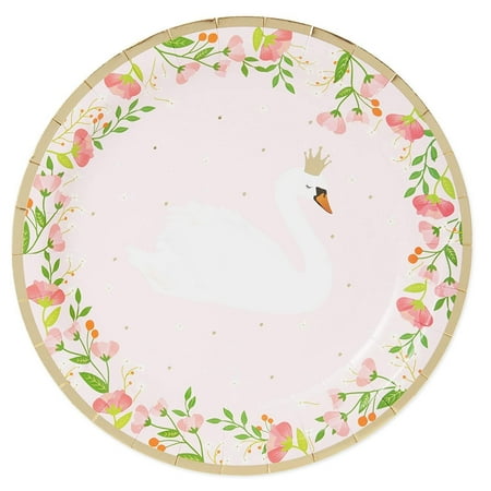 napkins plates shower paper baby tablecloth disposable cutlery cups dinner floral decorations birthday 145pcs swan serves princess supplies pink