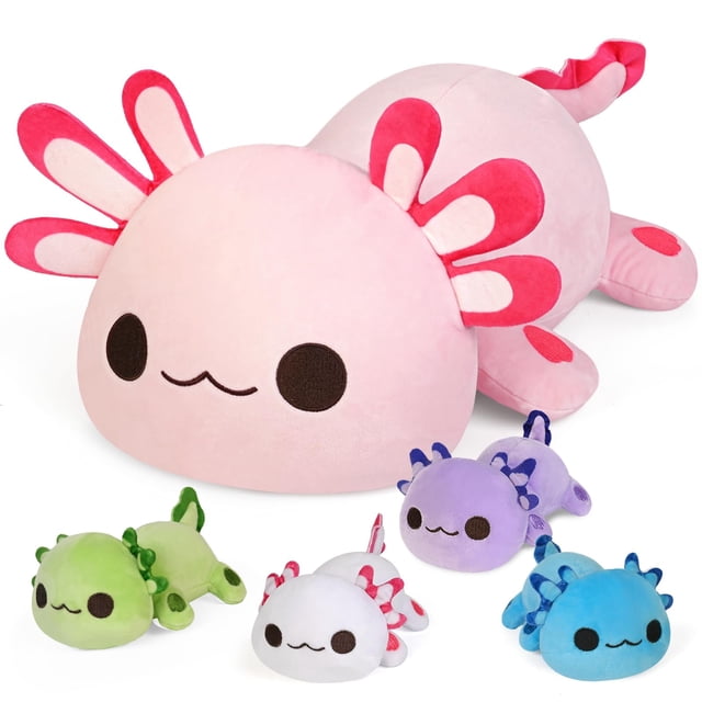 Juguetes de peluche KMUYSL Axolotl Mommy con 4 bebés de 40 cm para niños mayores de 3 años